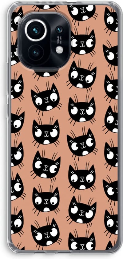 Case Company® - Hoesje geschikt voor Xiaomi Mi 11 hoesje - Kat - Soft Cover Telefoonhoesje - Bescherming aan alle Kanten en Schermrand