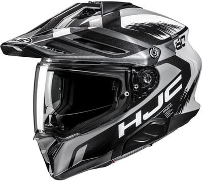 HJC RPHA 60 Quid Zwart Wit Zilver Adventure Motorhelm - Helm