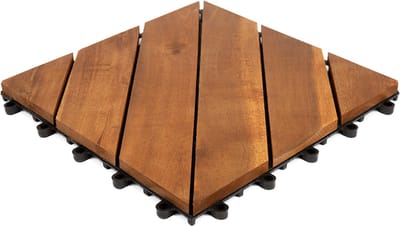 Houten vlonder tegels - Houten terrastegels - 9 stuks - Acacia tegel - Vasteras - 30x30cm - Per 0,81 m²