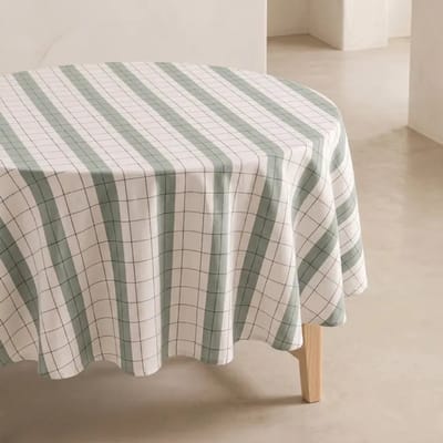 Gamusi Rond tafelkleed Reliëfruit ⌀150 cm STOKKEN kleur Zeewater