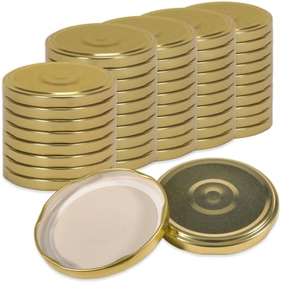 Oputec 50x twist-off draaideksel TO 82 (82 mm) – gouden inmaakdeksel – reserve voor jampotten & weckpotten