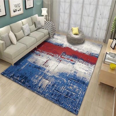 Moderne Abstracte Tapijt Decoratie Woonkamer Europese Stijl Luxe Slaapkamer Groot Oppervlak Kleed Wasbaar Antislip Elastische Flanellen Mat 60*90cm