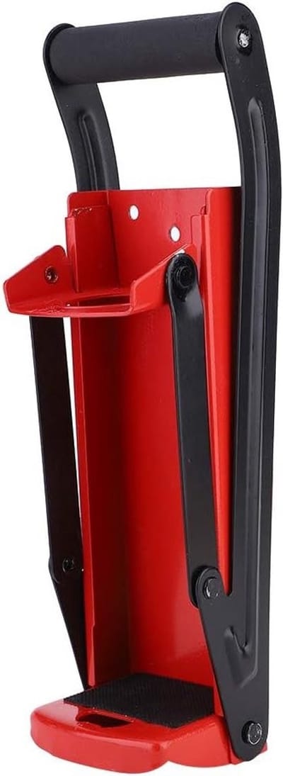 Zware Aluminium Blikjes Crusher voor Recycling, Handige Soda Flesopener en Afvalverwerker, Rood