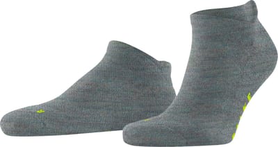 FALKE Keep Warm kort eenkleurig wol sneakersokken enkelsokken unisex blauw - maat 37-38