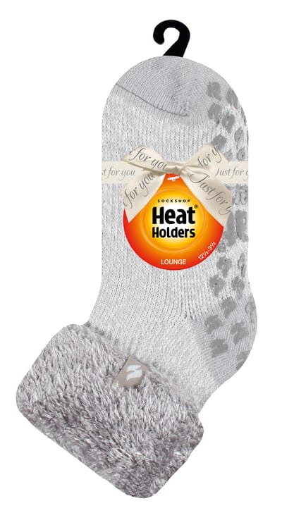 Kinderen Fluffy Bed Sokken | Heat Holders | Warme Cozy Thermo Sokken voor Jongens en Meisjes - Zilvergrijs