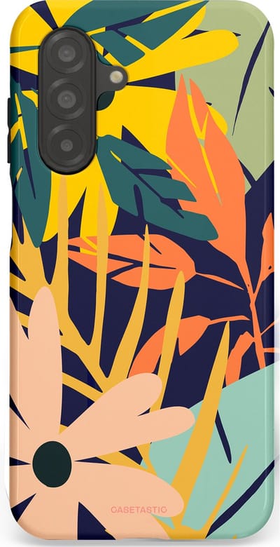 Casetastic Hoesje Geschikt voor Samsung A26 - Stijlvolle Beschermende Duo-layer Case - Ruwe bloemen