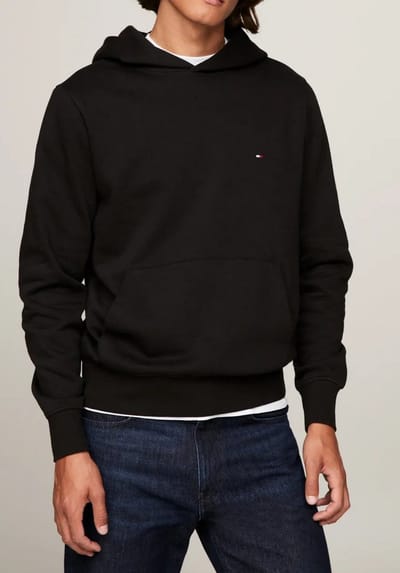 Tommy Hilfiger | Hoodie flagpatch logo klein | Zwart |XXL