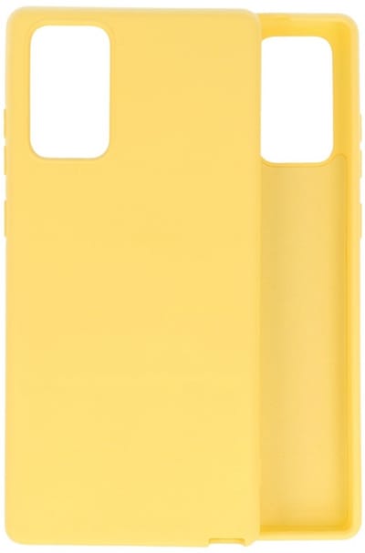 Hoesje Geschikt voor de Samsung Galaxy Note 20 - Fashion Color Backcover Telefoonhoesje - Geel