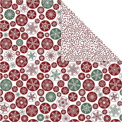 Design papier, ijskristallen & stippen, vel 30,5x30,5 cm, 180 gr, 5 vel