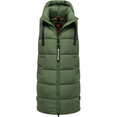 Navahoo dames lange bodywarmer Schnuffelchen – Warm & Stijlvol met Capuchon
