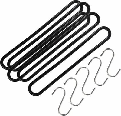 Talen Tools Spanrubbers met S-haken - 15x stuks - voor dekzeilen - 25 cm