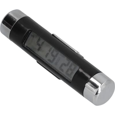 K01 Auto Thermometer Batterijgevoed Multifunctioneel Lichtgevend LCD Auto Dashboard Klok black