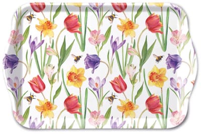 Tray melamine 13x21 cm Flowers in spring
