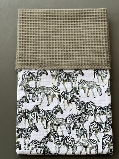 baby deken kinderwagen deken wieg deken legergroen zebra 60 x 90 cm