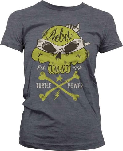 Teenage Mutant Ninja Turtles Dames Tshirt -S- Rebel Turtle Power Grijs