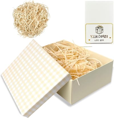 Elegante Gele Cadeaubox met Deksel, 25 x 18 x 8,5 cm, Perfect voor Verjaardagen, Bruiloften en Feestdagen