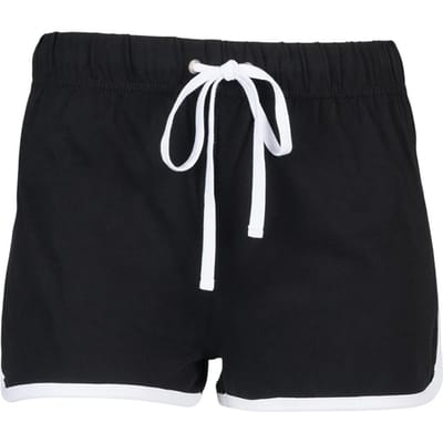 SF Women Dames/dames Retro Shorts (Zwart/Wit)