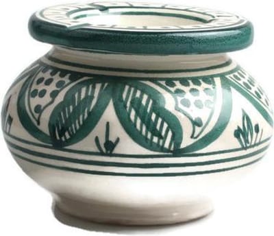 Asbak / asbak voor buiten / asbak met deksel/ storm asbak/ marokkaanse asbak groen H 7 cm Ø 10 cm