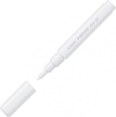 Pilot Pintor Witte Verfstift - Extra Fine marker met 0,7mm punt - Inkt op waterbasis - Dekt op elk oppervlak, zelfs de donkerste - Teken, kleur, versier, markeer, schrijf, kalligrafeer…