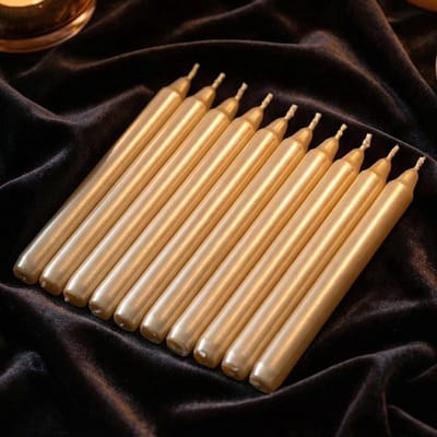 Dailygoods- Boomkaarsen Luxe Set - Kerstkaarsen - Piramidekaarsen - Lange Brandduur - Ø 11 x 105 mm - Gemaakt van Pure Was - Kaarsen
