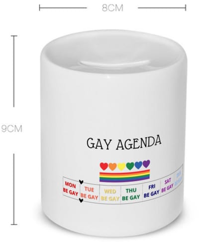 Akyol - pride cadeau - Spaarpot - Lgbt - lgbt pride - pride vlag - gay cadeau - gay pride accessoires - homo - lgbtq vlag - accessoires - cadeau - met tekst - cadeau - 350 ML inhoud