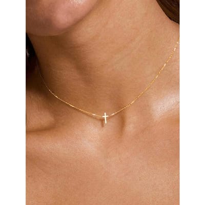 Dames Kruis Ketting, Minimalistisch Religieus Sieraden, Geschikt Voor Dagelijks Of Buiten Dragen, Christelijke Dames Cadeau one-size brown