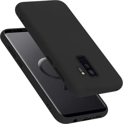 Cadorabo Hoesje geschikt voor Samsung Galaxy S9 PLUS in LIQUID ZWART - Beschermhoes gemaakt van flexibel TPU silicone Case Cover