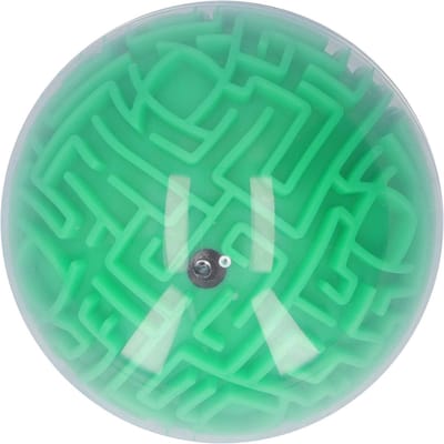 Doolhof Speelgoed - Hersenkraker Puzzel - Intellectuele Ontwikkeling - Compact Lichtgewicht - 11 x 11 cm - Transparant