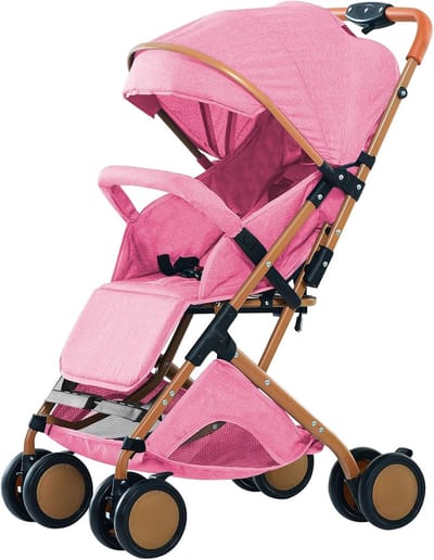 3-in-1 Kinderwagen - Buggy Reiswieg - Baby Vervoeren - Inklapbaar Met Accessoires - Tot 10 kg - Roze