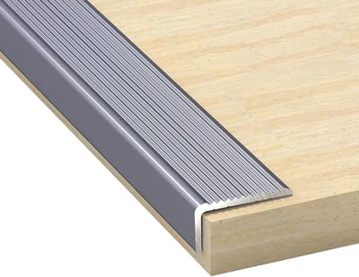 Aluminium Trapneusprofiel - Antislip Profiel - Veiligheid Verbeteren - Duurzaam & Weerbestendig - 90 cm - Grijs
