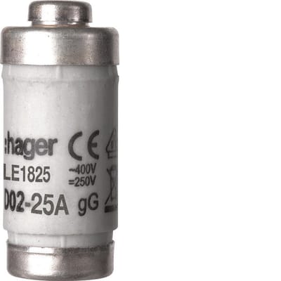 Hager D02 Smeltveiligheid 25A 400V Met Indicator - LE1825 [10 Stuks]