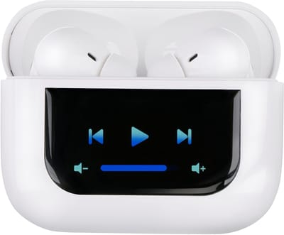 Grundig Draadloze Oordopjes Bluetooth 5.4 - Oortjes Draadloos met Microfoon en Noise Cancelling - Bluetooth Oordopjes met Touch Control - In-Ear met LED Display - Wit