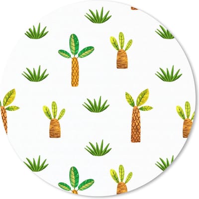Muismat rond 20x20 cm - Mousepad Jungle - Bomen - Design - Ronde muismatten