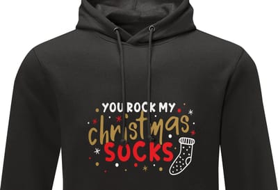 Unisex Kerst Hoodie - 'You Rock My Christmas Socks' - De Must-Have voor de Feestdagen -Medium