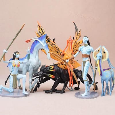 Avatar: The Way Of Water Verzamelbare Actiefiguur - Na'Vi Jake Sully Neytiri - Standbeeld Figuur Model Ontworpen Voor Kamer en Bureau Decoratie gray