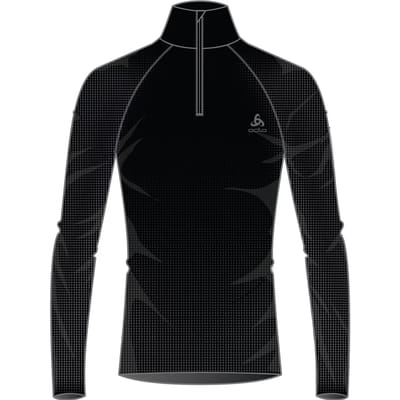 ODLO - Maat L Bl Top Turtle Neck L/S Half Zip Performance Warm Eco Thermoshirt Heren