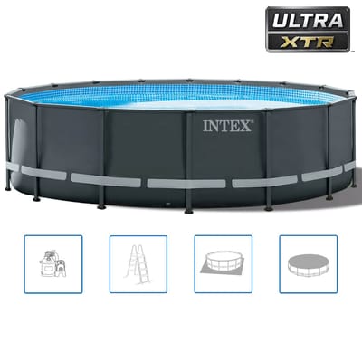 Intex Ultra XTR Frame Opzetzwembad Set - Ø 488 x 122 cm met zand filter pomp