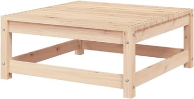 Voetenbank Tuin - Voetensteun Terras - Buiten Ontspannen - Modulair Ontwerp - 70 x 70 x 30 cm - Naturel