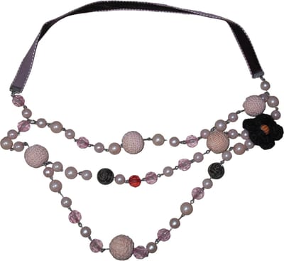 Ketting met diverse patronen roze tinten