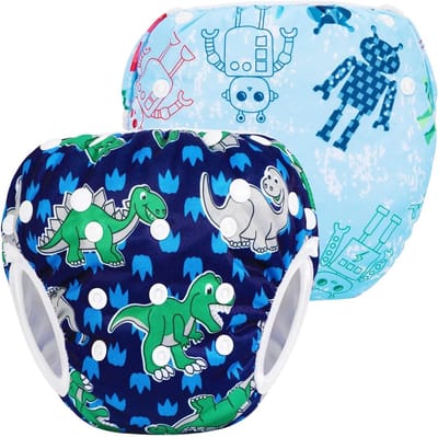 Herbruikbare zwemluiers voor baby's (0-3 jaar) - Wasbare zwembroek voor 3-10 kg, ideaal voor zwemmen en waterplezier