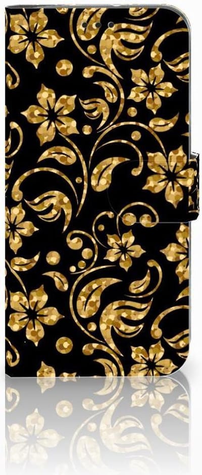Motorola Moto G7 | G7 Plus Hoesje Gouden Bloemen