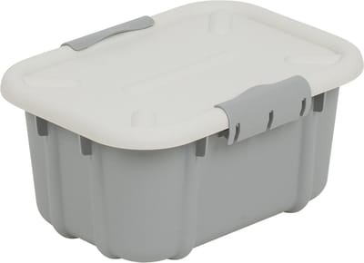 BranQ Velur - Opslagcontainer met deksel 3.6L - Opberger - Lichtgrijs