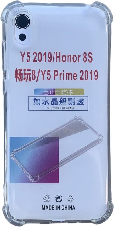 Hoesje Geschikt voor Huawei Y5 2019 (Y5 Prime) (Honor 8S) Anti Shock silicone back cover/Transparant hoesje