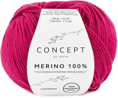 Katia Concept Merino 100% - 16 fuchsia - Wol Garen