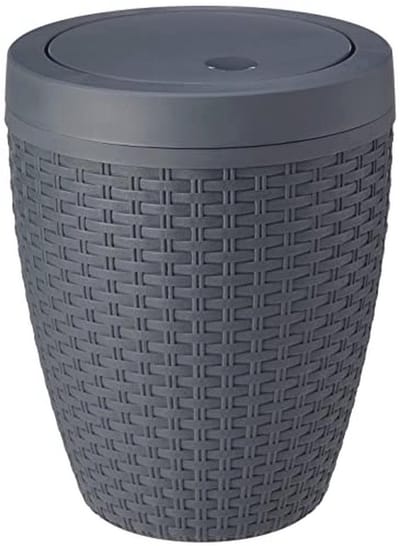 Ronde Vuilnisbak met Swing Deksel voor Badkamer - 5 Liter
