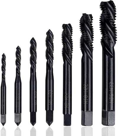 7pcs nitride break screw thread drill M3 M4 M5 M6 M8 M10 M12 metric machine point whistle HSS 6542 wood tools metal - ShopVlot