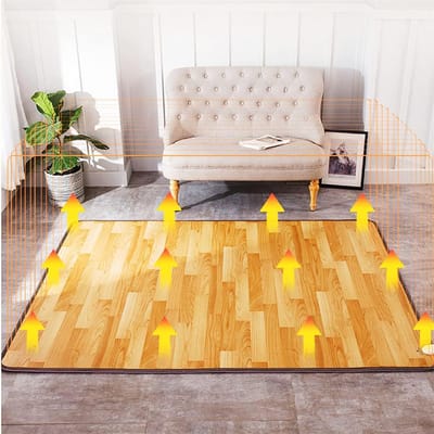 Verwarmingsmat - Elektrisch vloerkleed - Comfortabele warmte - Grafeen koolstofkristal - 50 x 100 cm - Houtnerf