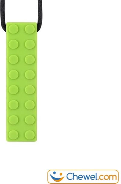 Bijtketting bouwblokje Kauwketting | bouwblokje | Diverse kleuren - Groen