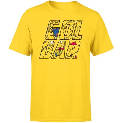 Power Rangers Goldar Text Men's T-Shirt - Yellow - S
