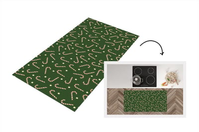 Keukenloper - Loper keuken - Kerstmis - Patronen - Zuurstok - Sterren - 120x60 cm - Keukenloper vinyl